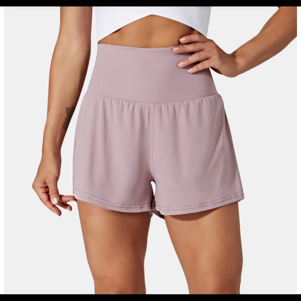 Halara lavender gym shorts